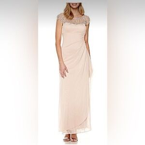 DJ Jaz Women's Beaded Neck Cap Sleeve Evening Gown Size 14 NWT